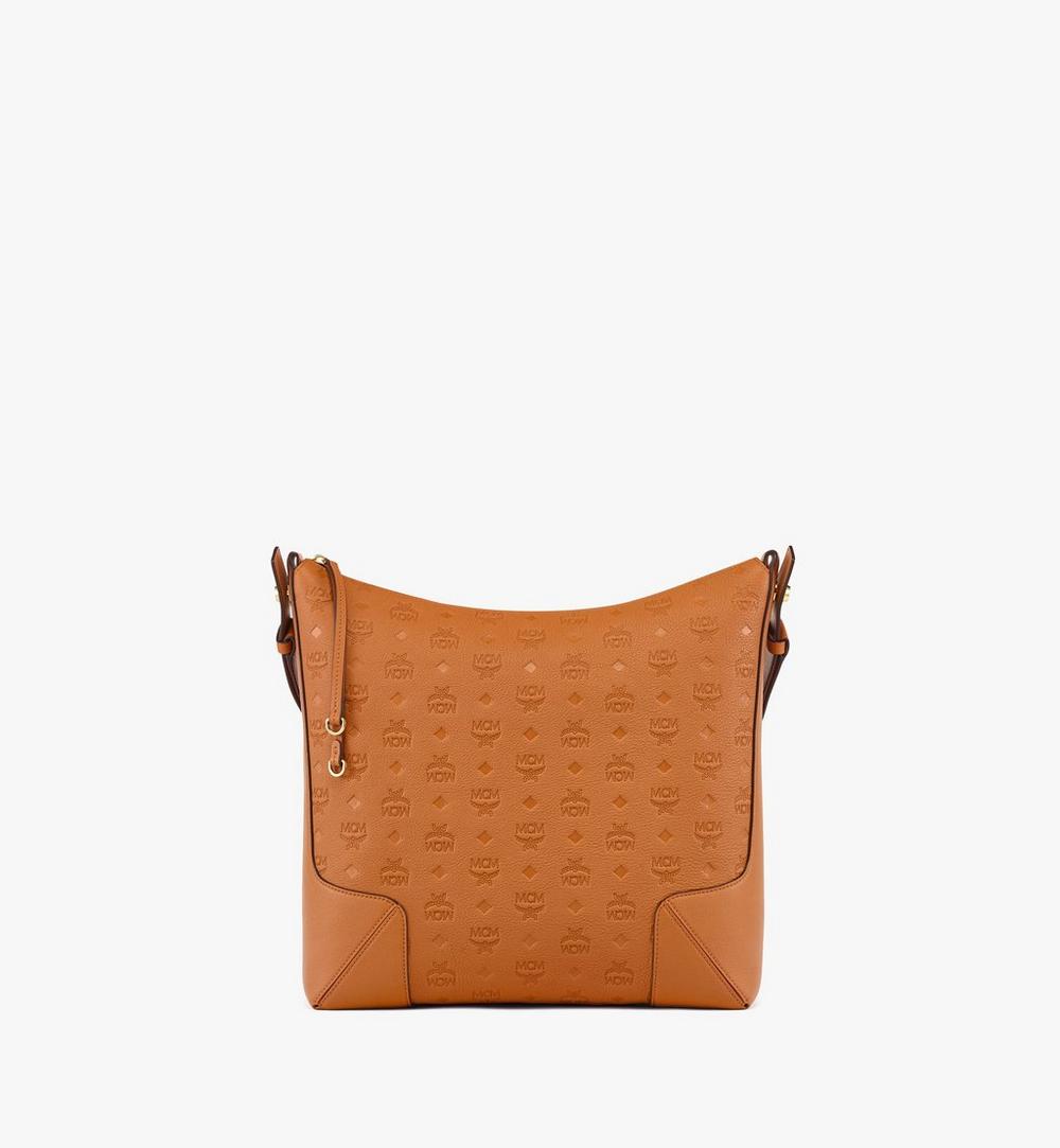 Aren Hobo Bag in Embossed Monogram Leather 1
